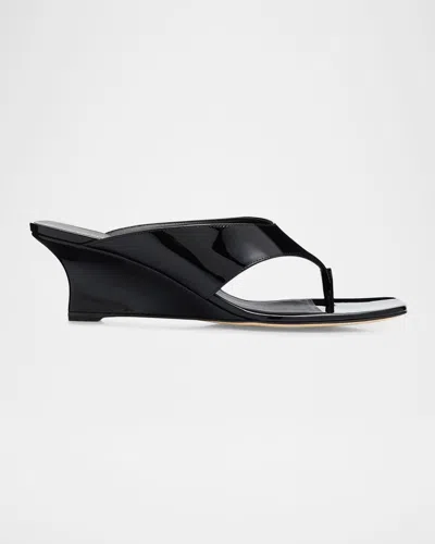 Stuart Weitzman 50mm Vinnie Patent Leather Thong Sandals In Multi