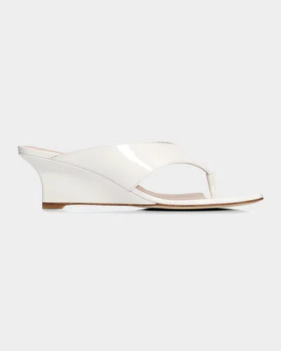 Stuart Weitzman 50mm Vinnie Patent Leather Thong Sandals In Multi