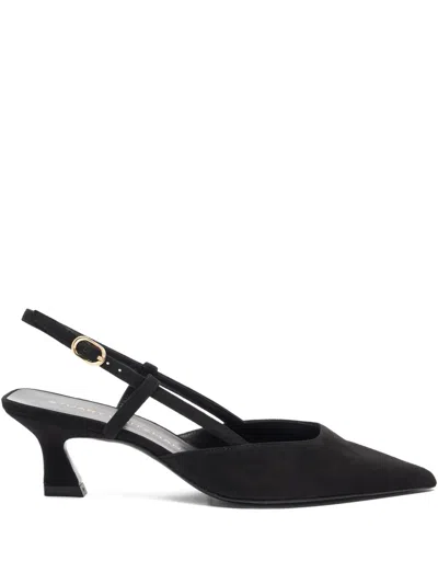 Stuart Weitzman 50mm Vinnie Slingback Pointed-toe Pumps In Black