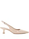 Stuart Weitzman Patent Leather Slingback Pumps With 5cm Heel