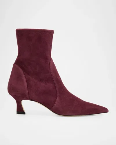 Stuart Weitzman 50mm Vinnie Stretch Suede Booties In Multi