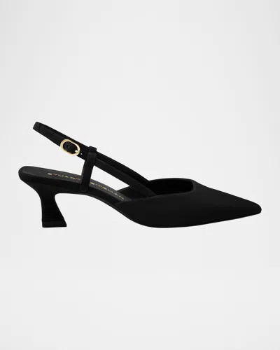 STUART WEITZMAN 50MM VINNIE SUEDE SLINGBACK PUMPS