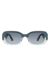 Stuart Weitzman 51mm Rectangular Sunglasses In Blue