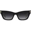 Stuart Weitzman 52mm Cat Eye Sunglasses In Black
