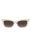 Stuart Weitzman 52mm Gradient Cat Eye Sunglasses In Brown
