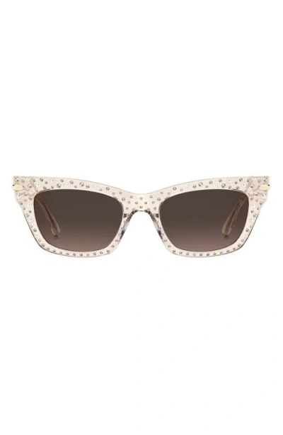 Stuart Weitzman 52mm Gradient Cat Eye Sunglasses In Brown