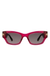Stuart Weitzman 52mm Gradient Rectangular Sunglasses