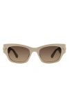 Stuart Weitzman 52mm Gradient Rectangular Sunglasses