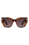 Stuart Weitzman 53mm Gradient Cat Eye Sunglasses In Pink