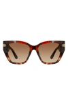 Stuart Weitzman 53mm Gradient Cat Eye Sunglasses