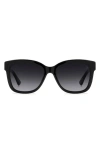 Stuart Weitzman 53mm Gradient Square Sunglasses In Black