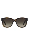 Stuart Weitzman 53mm Gradient Square Sunglasses In Brown