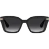 Stuart Weitzman 54mm Gradient Polarized Square Sunglasses In Black