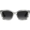 Stuart Weitzman 54mm Gradient Polarized Square Sunglasses In Gray
