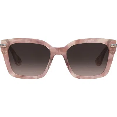 Stuart Weitzman 54mm Gradient Polarized Square Sunglasses In Pink