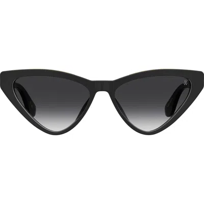 Stuart Weitzman 55mm Cat Eye Sunglasses In Black