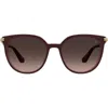 Stuart Weitzman 55mm Gradient Square Sunglasses In Brown