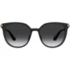 Stuart Weitzman 55mm Gradient Square Sunglasses In Black