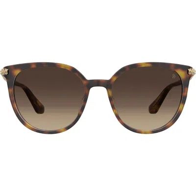 Stuart Weitzman 55mm Gradient Square Sunglasses In Brown