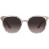 Stuart Weitzman 55mm Gradient Square Sunglasses In Brown
