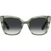 Stuart Weitzman 55mm Square Sunglasses In Green