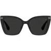 Stuart Weitzman 55mm Square Sunglasses In Black