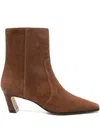 Stuart Weitzman 55mm Square-toe Boots In Brown