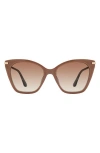 Stuart Weitzman 56mm Gradient Cat Eye Sunglasses In Multi