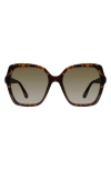 Stuart Weitzman 56mm Gradient Square Sunglasses