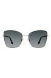 Stuart Weitzman 58mm Gradient Butterfly Sunglasses In Metallic