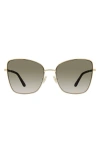 Stuart Weitzman 58mm Gradient Butterfly Sunglasses In Metallic