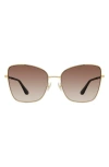 Stuart Weitzman 58mm Gradient Butterfly Sunglasses In Gold
