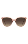 Stuart Weitzman 58mm Gradient Butterfly Sunglasses In Brown