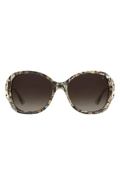 Stuart Weitzman 58mm Gradient Square Sunglasses In Brown