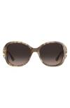 Stuart Weitzman 58mm Gradient Square Sunglasses In Brown