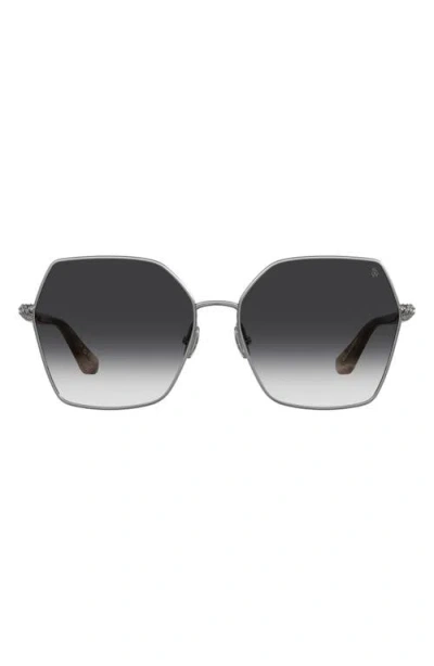 Stuart Weitzman 60mm Gradient Square Sunglasses In Black