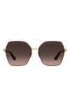 Stuart Weitzman 60mm Gradient Square Sunglasses In Brown