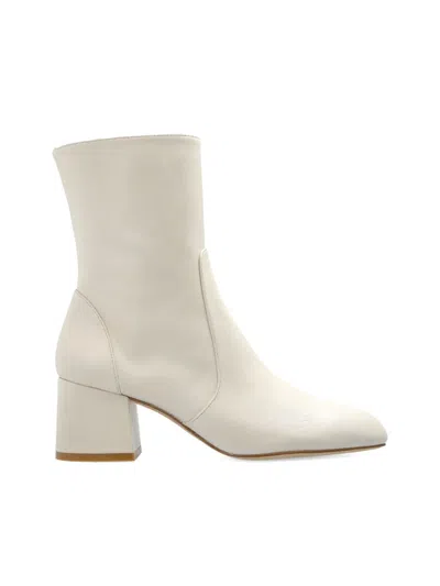 Stuart Weitzman 60mm Leather Heeled Boots In White
