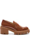 Stuart Weitzman 60mm Leather Loafers In 褐色