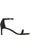 Stuart Weitzman Open-toed High-heeled Sandals In Black