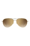 Stuart Weitzman 60mm Pilot Sunglasses In Gold