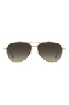 Stuart Weitzman 60mm Pilot Sunglasses In Gold