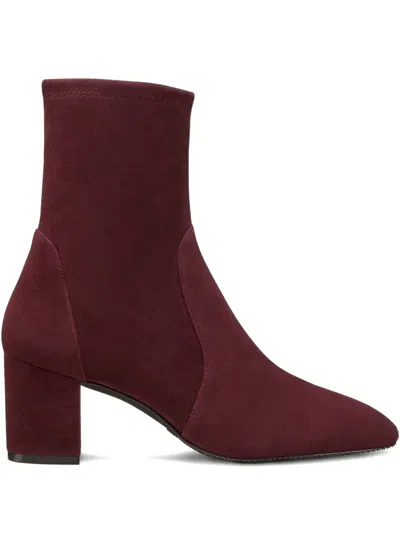 Stuart Weitzman 60mm Yuliana Block-heel Sock Boots In Red