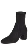 Stuart Weitzman Yuliana 60 Suede Leather Ankle Boot In Black