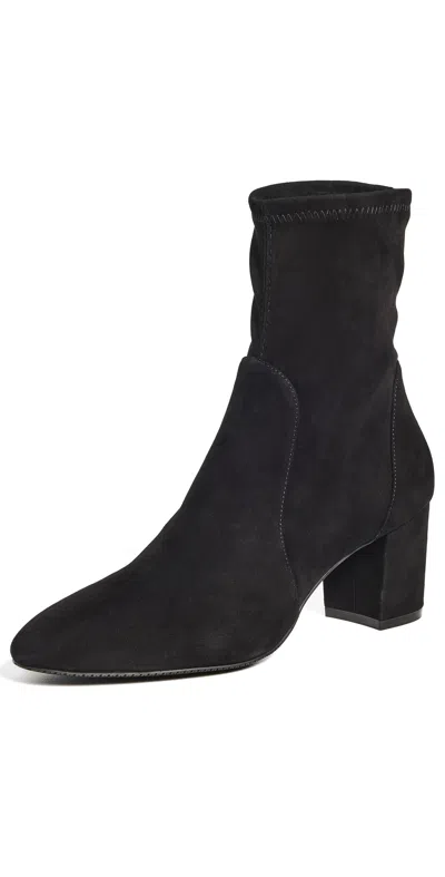 Stuart Weitzman Yuliana 60 Stretch-suede Sock Boots In Black