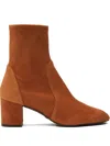 Stuart Weitzman 60mm Yuliana Stretch Ankle Boots In Brown