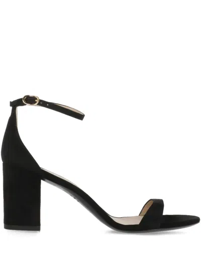 Stuart Weitzman 70mm Ankle-strap Block-heel Sandals In Black