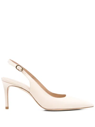Stuart Weitzman 70mm Power Slingback Pumps In Cream