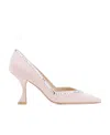 Stuart Weitzman 70mm Suede Crystal-embellished Pumps In Pink