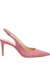 Stuart Weitzman 75 Mm Stuart Power Pointed Sling-back Pumps In Pink